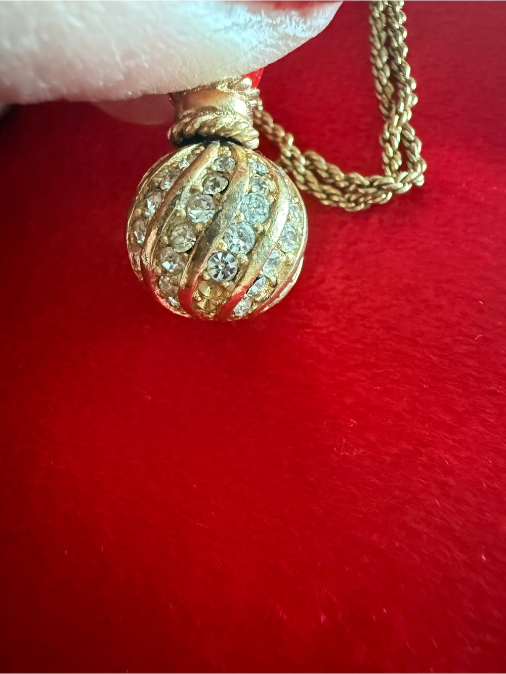 Vintage Christian Dior Orb Gold Plated Necklace